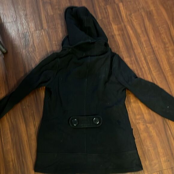 Aqua Pea Black Pea Coat Size Medium - 2 Pockets - Picture 6 of 6